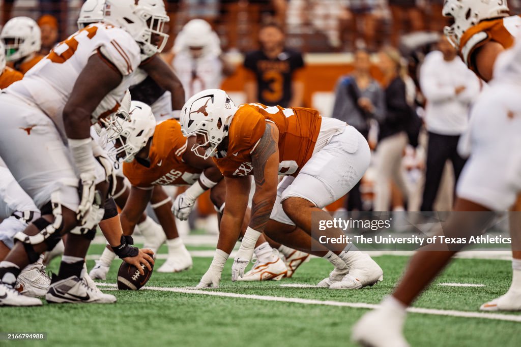 Texas Spring Game Tiaoalii Savea at Darrell K Royal-Texas Memorial Stadium on April 20 ...
