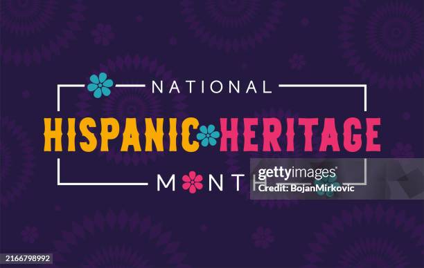 national hispanic heritage month card, banner. vector - hispanic heritage month stock illustrations