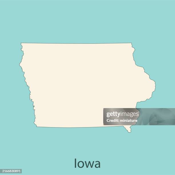Map Highlighting Iowa Iowa Map High-Res Vector Graphic - Getty Images