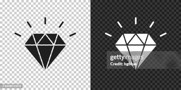 diamond. icon for design on blank background - diamond black background stock illustrations