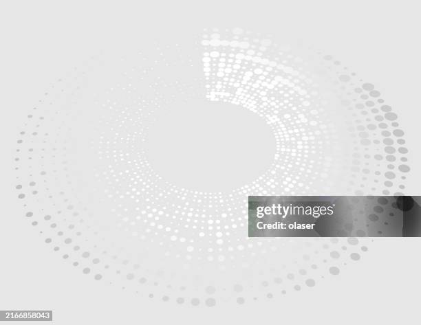 angular size gradient, circular dots in a fading 3d pattern, with perspective - concentric stock illustrations