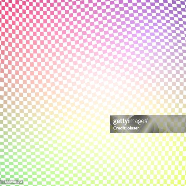 colorful checked distorted 3d surface - solid colour background stock illustrations