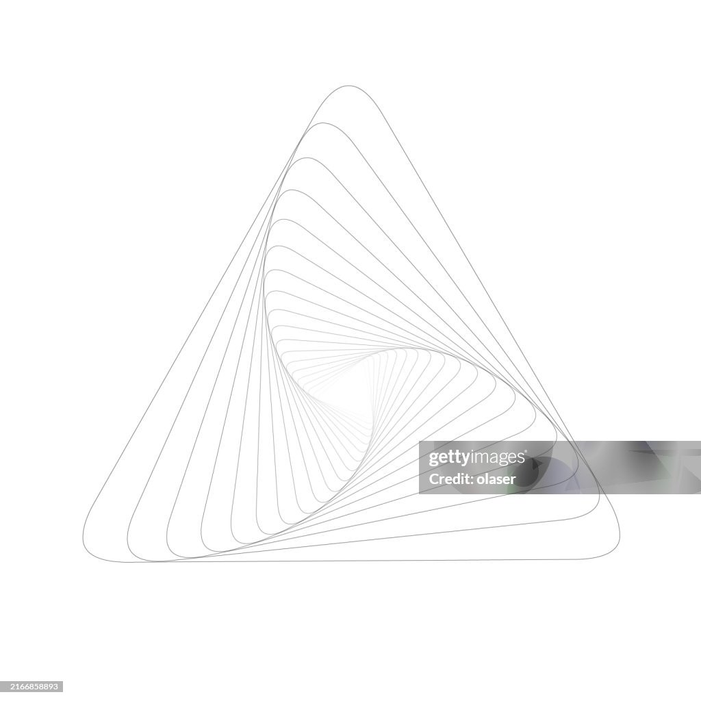 Flated Rounded Edges Triangle Rotating Triangle With Round Corners Fading To White High-Res Vector ...