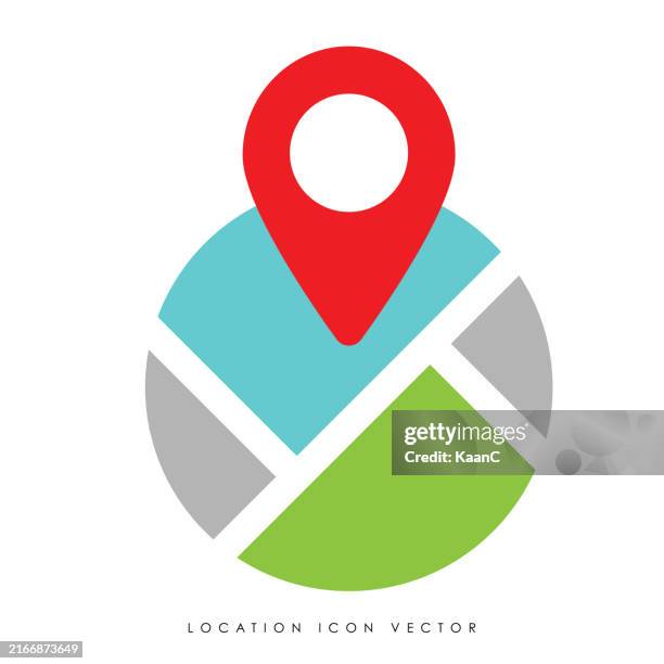 karten-pin-symbol auf street view-form. vektor stock illustration. - gps stock-grafiken, -clipart, -cartoons und -symbole