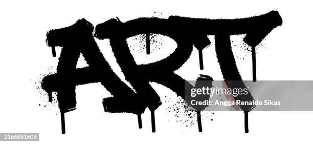 Art Word Black Graffiti Airbrush Spraypaint Typography High-Res Vector ...