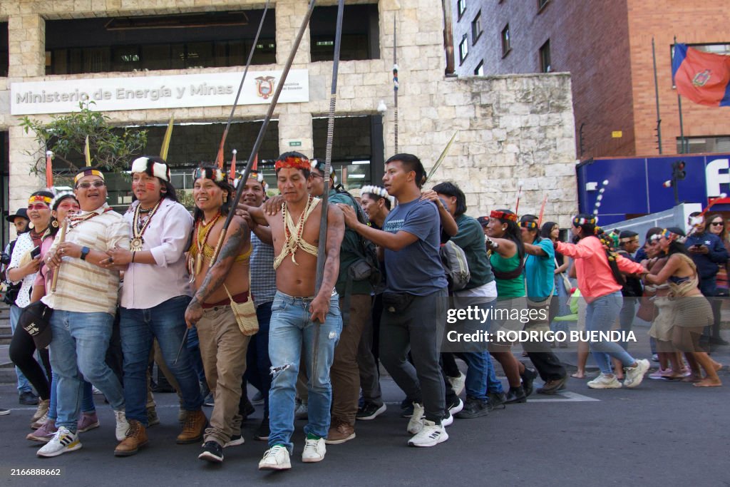 ECUADOR-INDIGENOUS-OIL-PROTEST