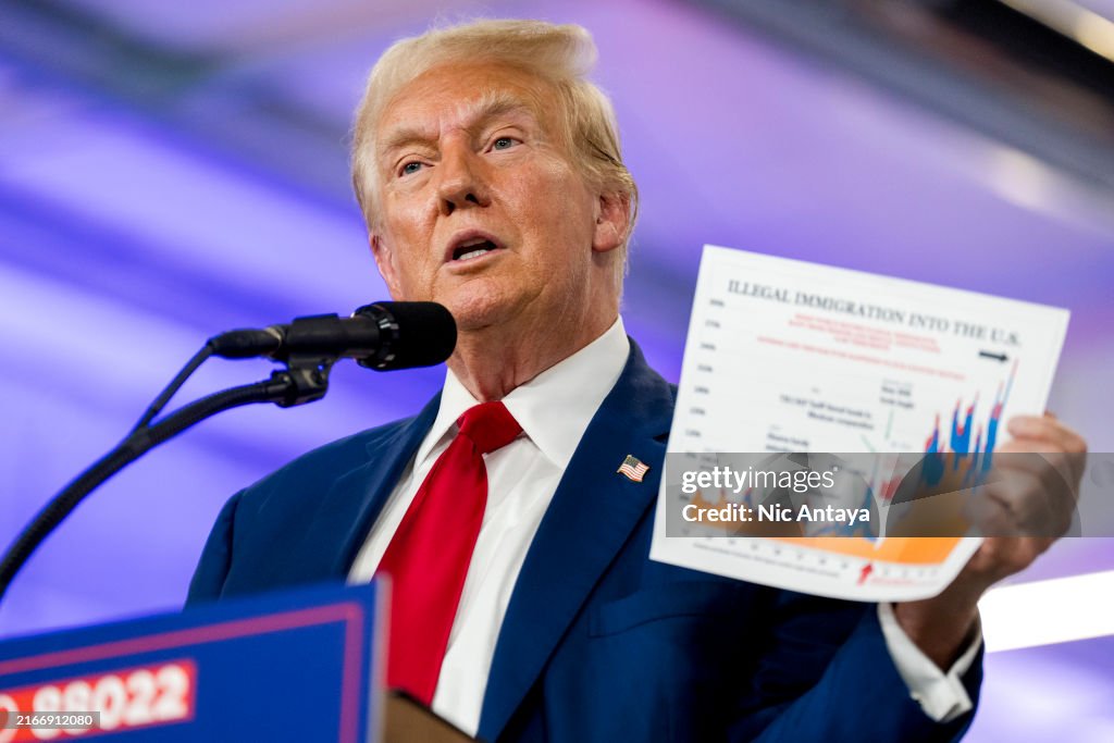 GOP Presidential Candidate Donald Trump Campaigns In Michigan