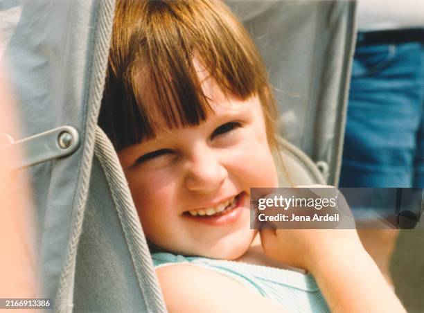vintage childhood photo, vintage kid smiling, 1980s child - 1980 1989 stock pictures, royalty-free photos & images