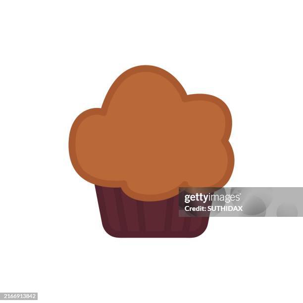 cupcake dessert illustration with bright colored border - baking icon background stock illustrations