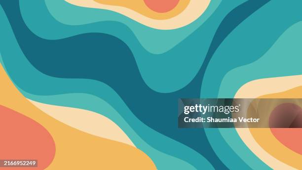 groovy psychedelic colorful wave background - chemical background stock illustrations