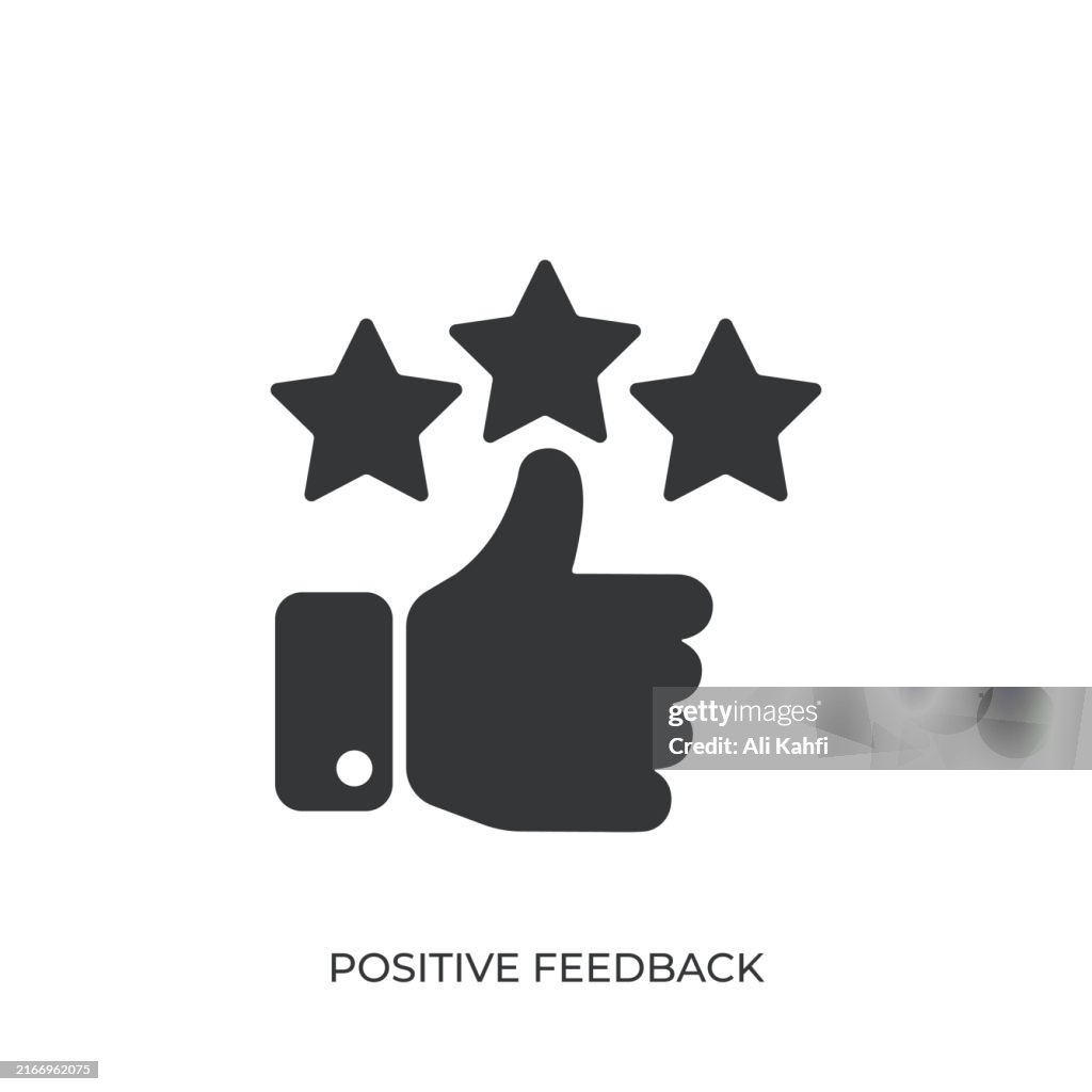 Positive feedback glyph solid icon. Solid icon that can be applied anywhere, simple, pixel perfect and modern style