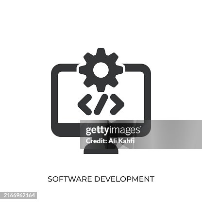 Software development glyph solid icon. Solid icon that can be applied anywhere, simple, pixel perfect and modern style Software development glyph solid icon. Solid icon that can be applied anywhere, simple, pixel perfect and modern style