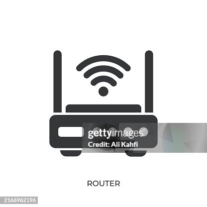 Router glyph solid icon. Solid icon that can be applied anywhere, simple, pixel perfect and modern style Router glyph solid icon. Solid icon that can be applied anywhere, simple, pixel perfect and modern style