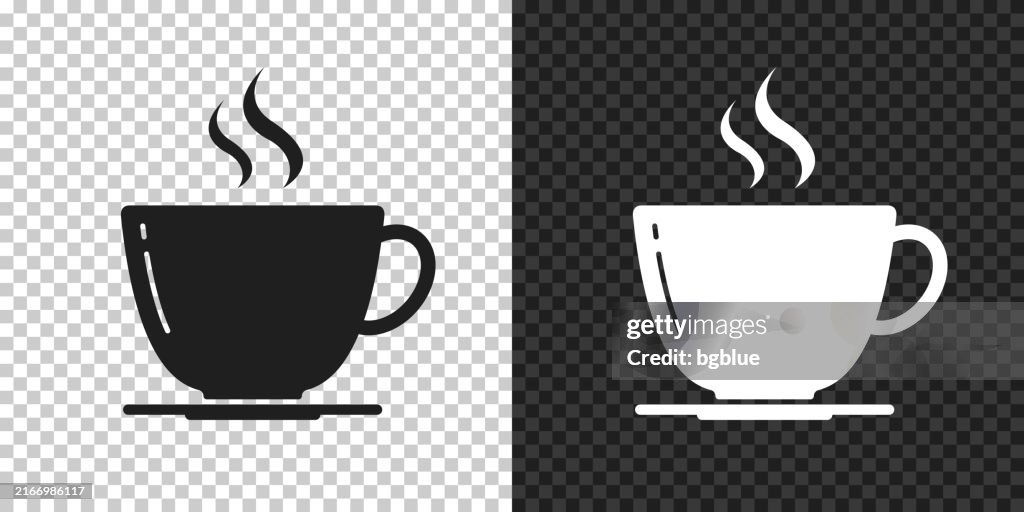 Coffee cup. Icon for design on blank background