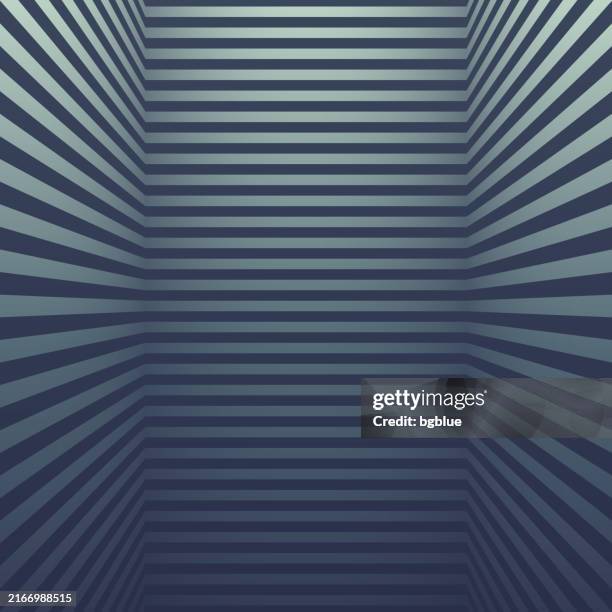 abstract striped background and gray gradient - trendy 3d background - futuristic empty room stock illustrations