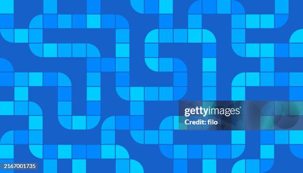 stockillustraties, clipart, cartoons en iconen met maze complexity pathways blueprint planning connection abstract lines background - bordspel