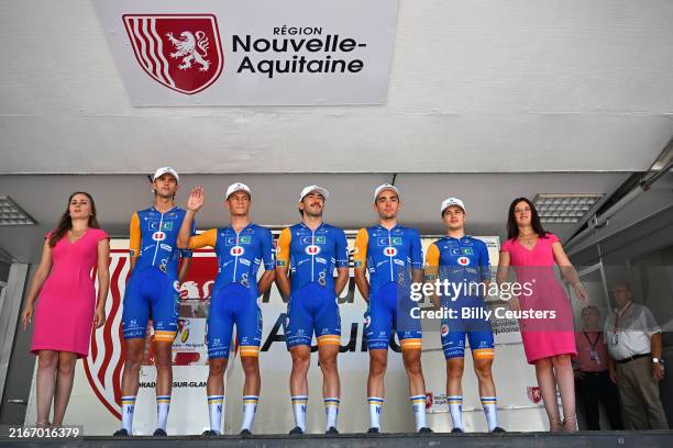 General view of Clement Braz Afonso of France, Henry Basset Pierre of France, Antoine Hue of France, Matisse Julien of Canada, Robin Plamondon of...