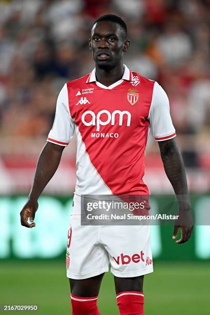 Folarin Balogun of AS Monaco running during the Ligue 1 match between AS Monaco and AS Saint-Etienne at Stade Louis II on August 17, 2024 in Monaco,...