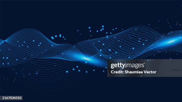 abstract blue flow wave background - dark blue stock illustrations