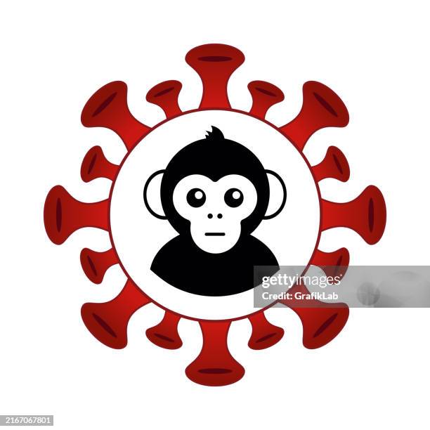 monkey pox virus icon - coronavirus microscope stock illustrations