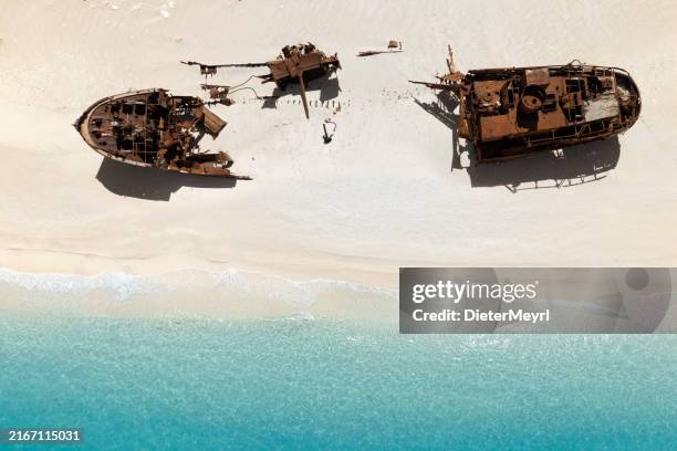 shipwreck on, navagio beach in zakynthos, greece - ionian sea stock pictures, royalty-free photos & images