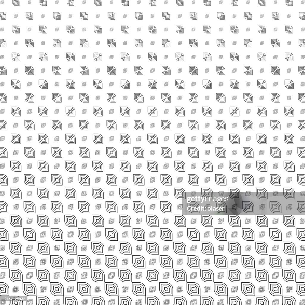 Vector Leaf Using Grid Full Frame Outline Of Leaf Shapes In Grid Pattern High-Res Vector ...