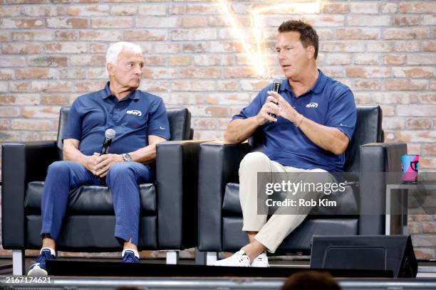Terry Collins and Todd Zeile speak onstage at the Fanatics Fest NYC 2024 at Jacob Javits Center on August 17, 2024 in New York City.