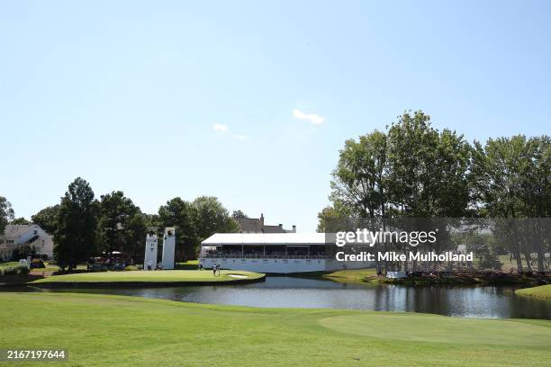 General view of the 11th green during the third round of the FedEx St. Jude Championship at TPC Southwind on August 17, 2024 in Memphis, Tennessee.
