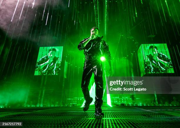 Childish Gambino performs during The New World Tour at Little Caesars Arena on August 17, 2024 in Detroit, Michigan.