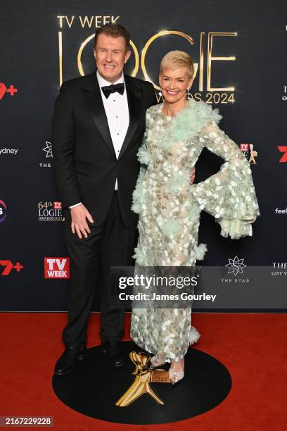 Jessica Rowe and Peter Overton attends the 64th TV WEEK Logie Awards at The Star on August 18, 2024 in Sydney, Australia.