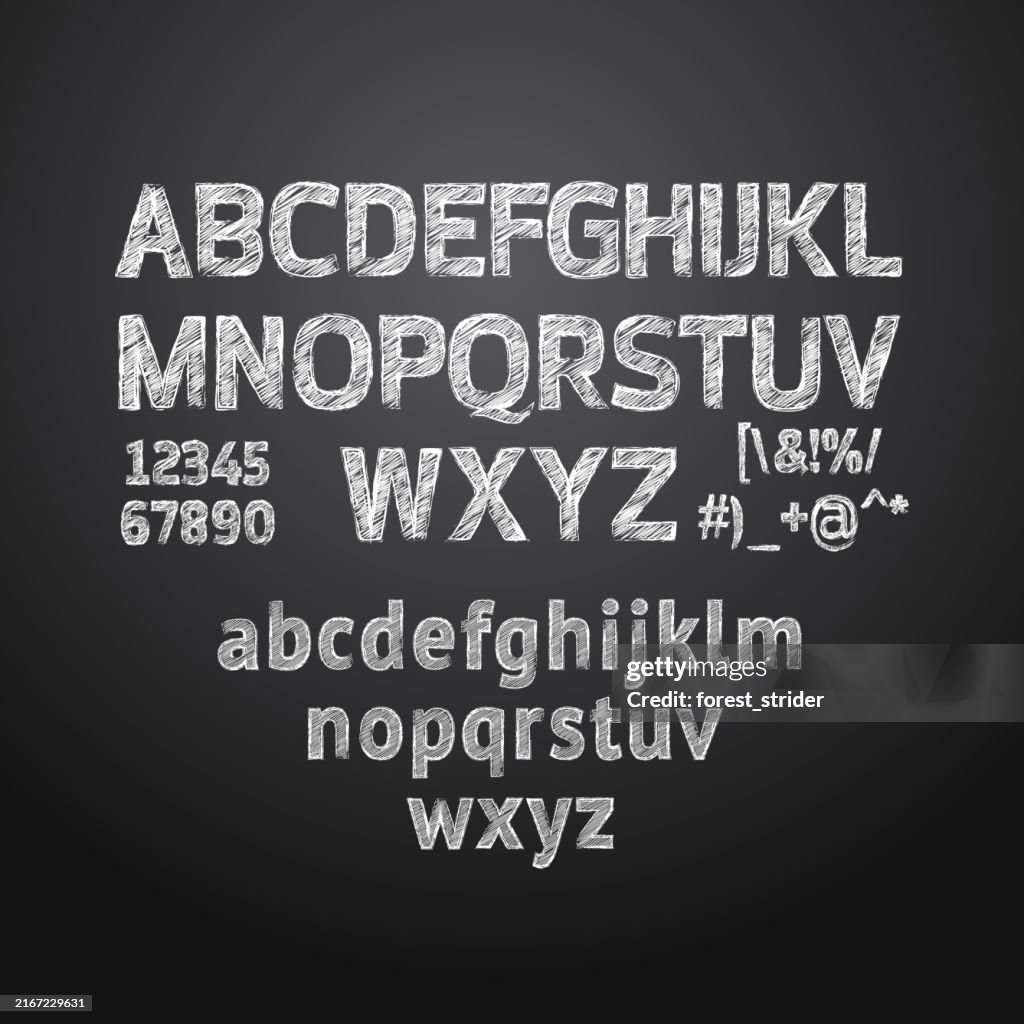 Chalk Board Alphabet Lettering
