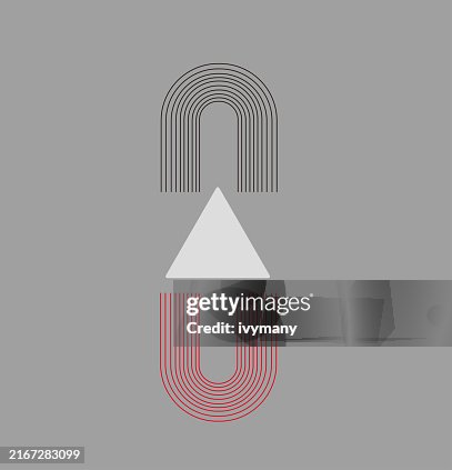 Abstract Triangle Shapes With Circle Arranging Line Path Pattern ...