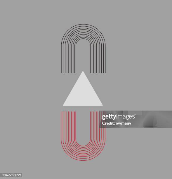 Abstract Triangle Shapes With Circle Arranging Line Path Pattern ...