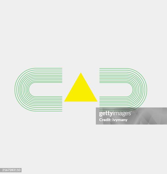 abstract triangle shapes with circle arranging line path pattern background - runway background stock illustrations