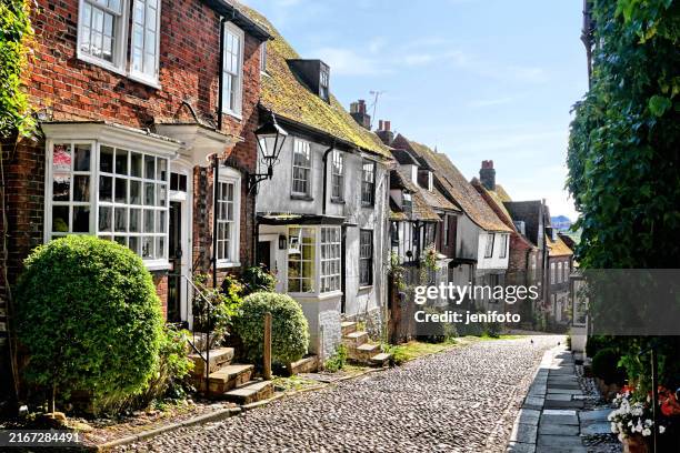 Cobblestone lane in the old town of Rye, East Sussex, England