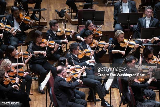 The National Symphony Orchestra performs at the Kennedy Center in Washington, DC on February 09, 2024.