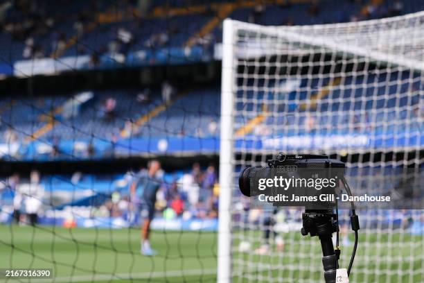 Cosm camera is seen setup behind the goal as 'The Dome' viewing experience becomes available to supporters in the United States of America during the...