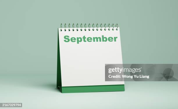 month of september calendar - september stock pictures, royalty-free photos & images