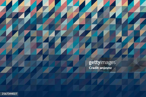 seamless multicolored abstract diversity triangle shapes pattern - multiculturalism stock illustrations