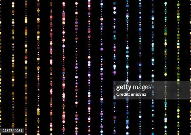 seamless vertical lines of rainbow lights background - string light stock illustrations