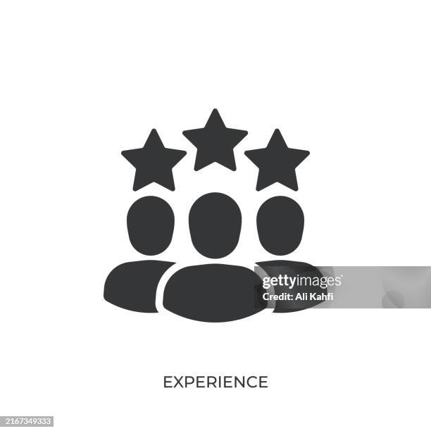 experience glyph solid icon. solid icon that can be applied anywhere, simple, pixel perfect and modern style - expertise stock illustrations