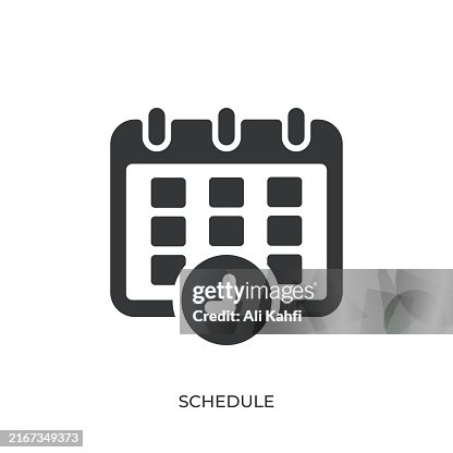 Schedule glyph solid icon. Solid icon that can be applied anywhere, simple, pixel perfect and modern style Schedule glyph solid icon. Solid icon that can be applied anywhere, simple, pixel perfect and modern style