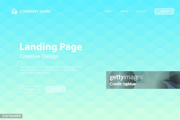 landing page template - abstract geometric background with blue gradient - light blue gradient background stock illustrations