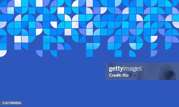winter blue modern blocks abstract background edge frame pattern - crypto background stock illustrations