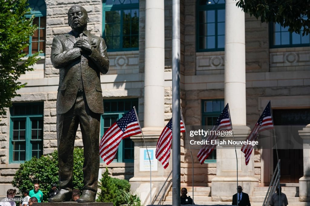 Decatur Georgia Statues A statue of former congressman and Civil Rights leader John Lewis is ...