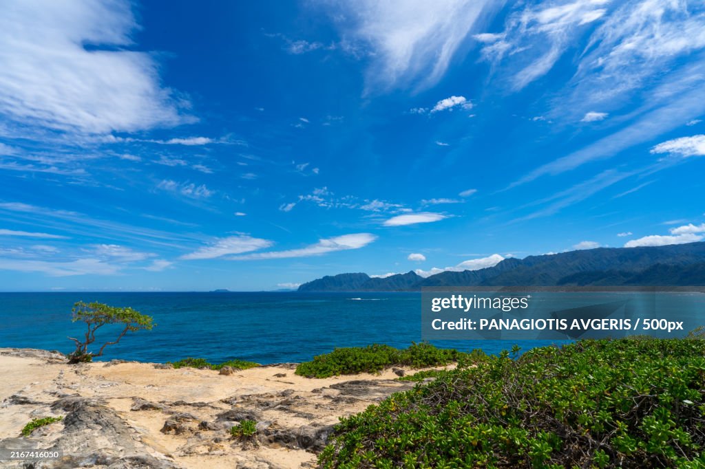 Scenic view of sea against sky,North Kohala,Hawaii,United States,USA