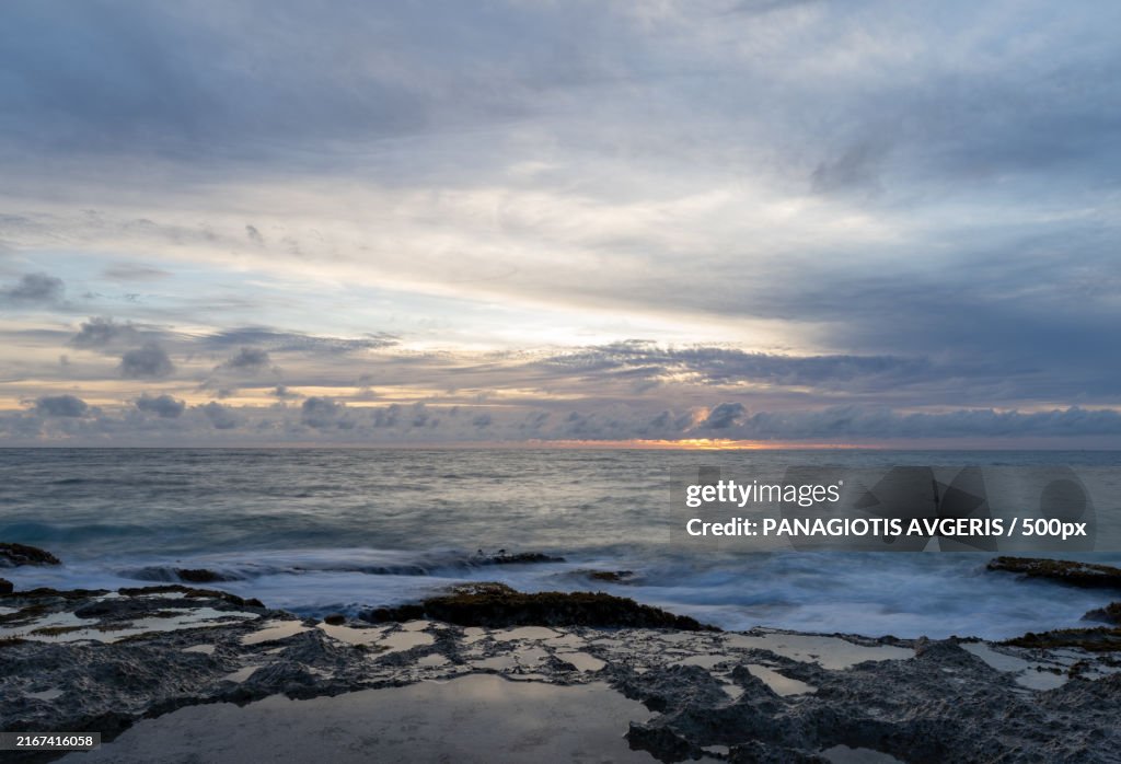 Scenic view of sea against sky during sunset,Hawaii,United States,USA