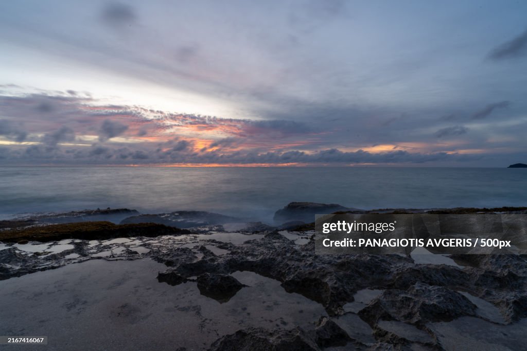 Scenic view of sea against sky during sunset,Hawaii,United States,USA