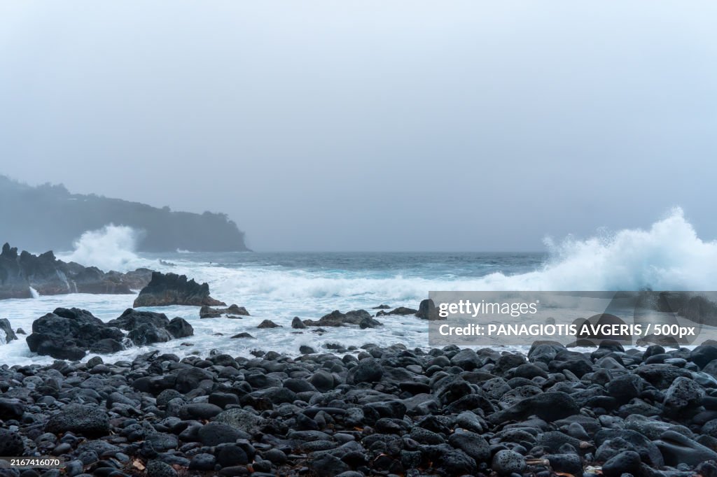 Scenic view of sea against sky,Laupahoehoe,Hawaii,United States,USA