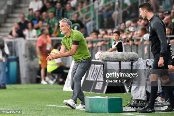 Olivier DALL OGLIO DALLOGLIO during the Ligue 1 MCDonald's match between Saint Etienne and Le Havre at Stade Geoffroy-Guichard on August 24, 2024 in...